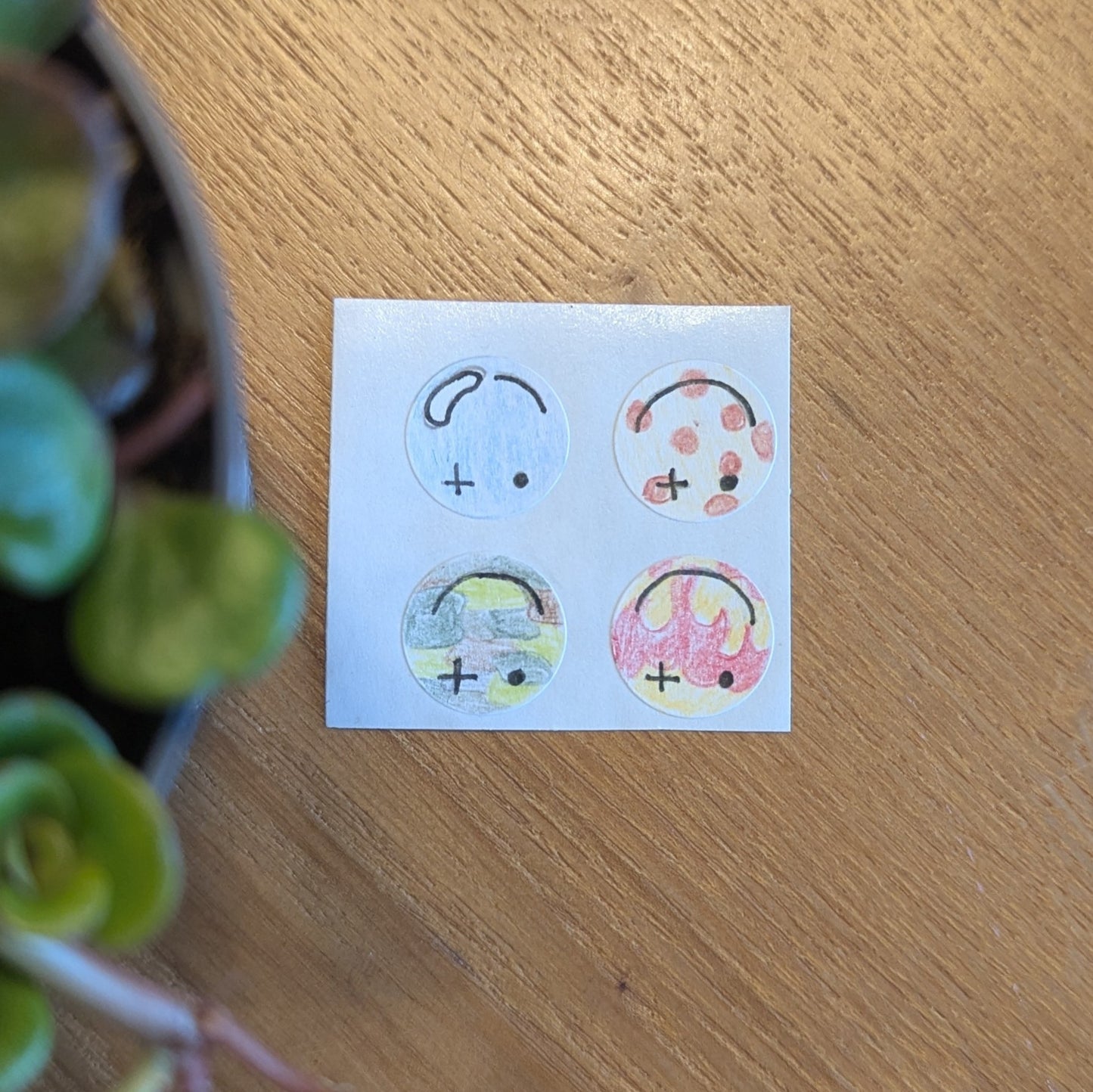 4-Pack Smiley Camo Stickers