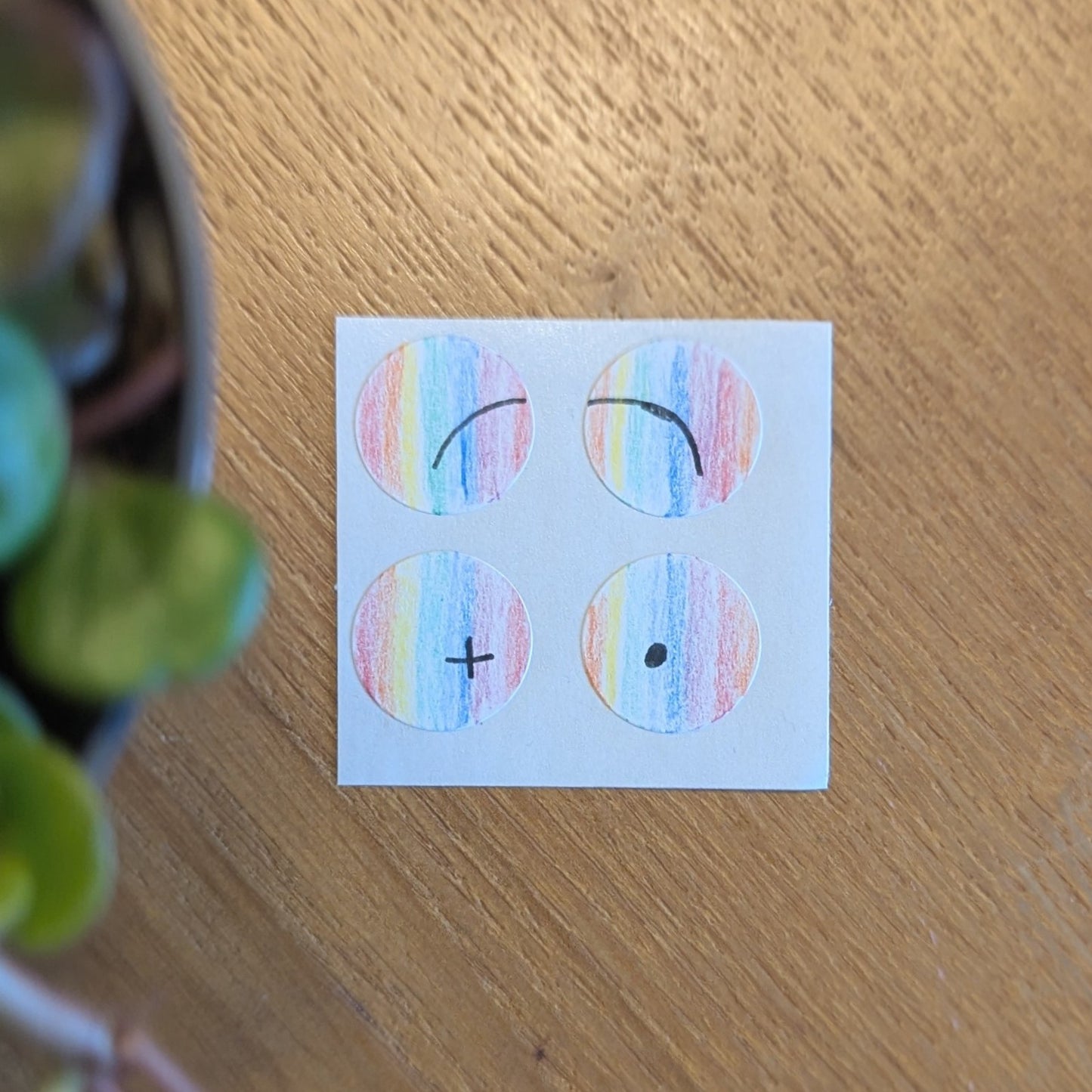 4-Pack Smiley Rainbow Stickers