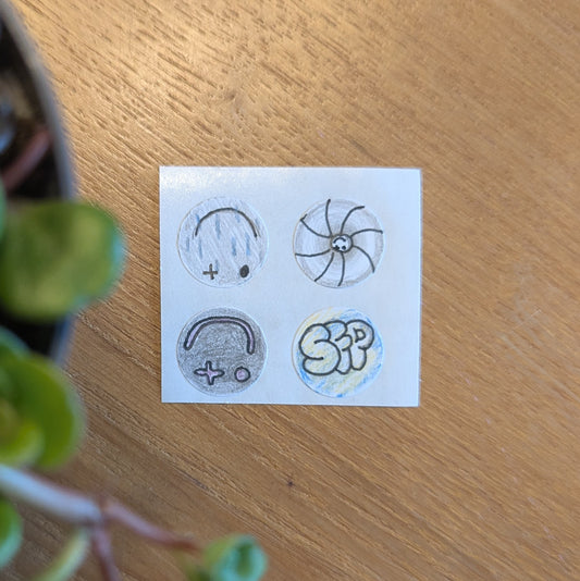 4-Pack Smiley Spiral Stickers