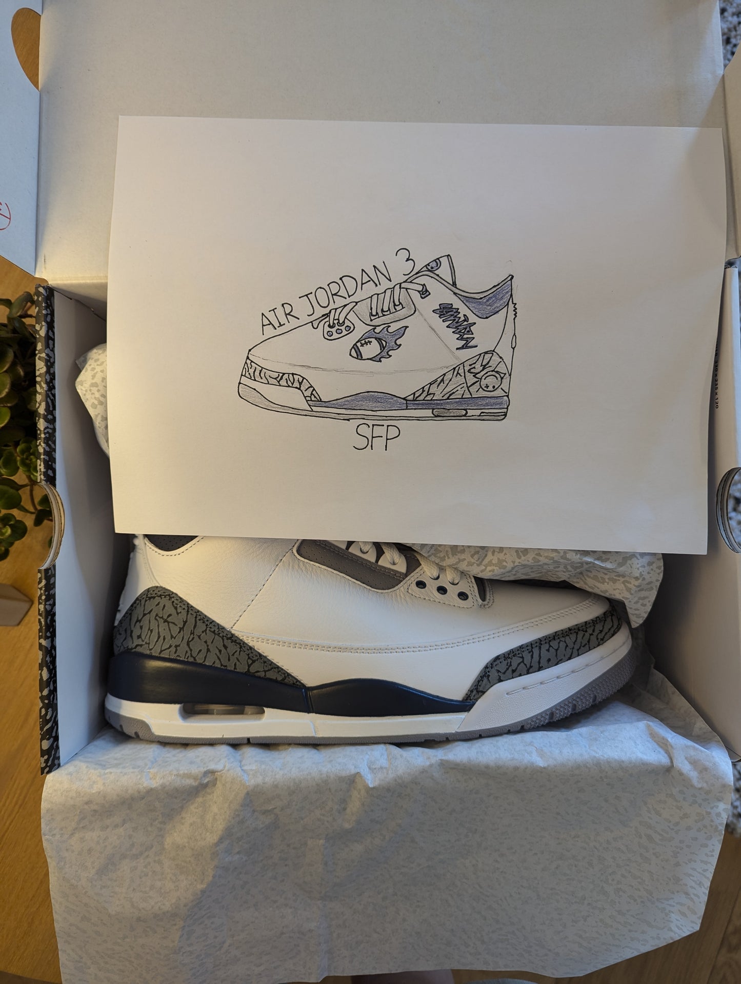 Air Jordan 3 Midnight Navy Size EUR 44/ US 10 + SFP Jordan 3 Drawing