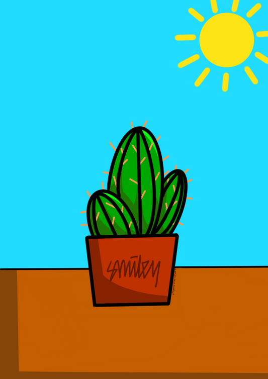 Smiley Cartoon Cactus