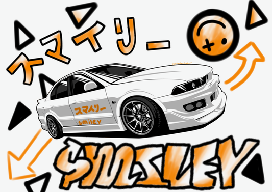 Smiley Japanese Drift Car